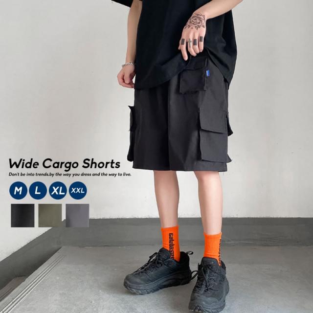 ハーフパンツ メンズ 韓国 ファッション ストリート カーゴパンツ 短パン 夏 夏服 ワイドショーツ おしゃれ オルチャンファッション 韓国の通販はau Pay マーケット 韓国ファッション Shoowtime