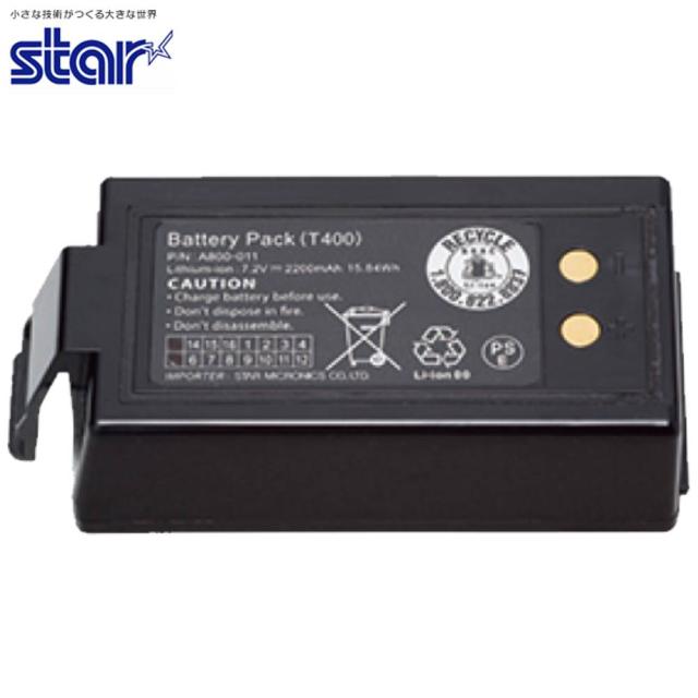 【新品】 【代金引換不可】 【日時指定不可】スター精密 モバイルプリンターオプション SM-T400i対応 リチウムバッテリパック T4 ブラック