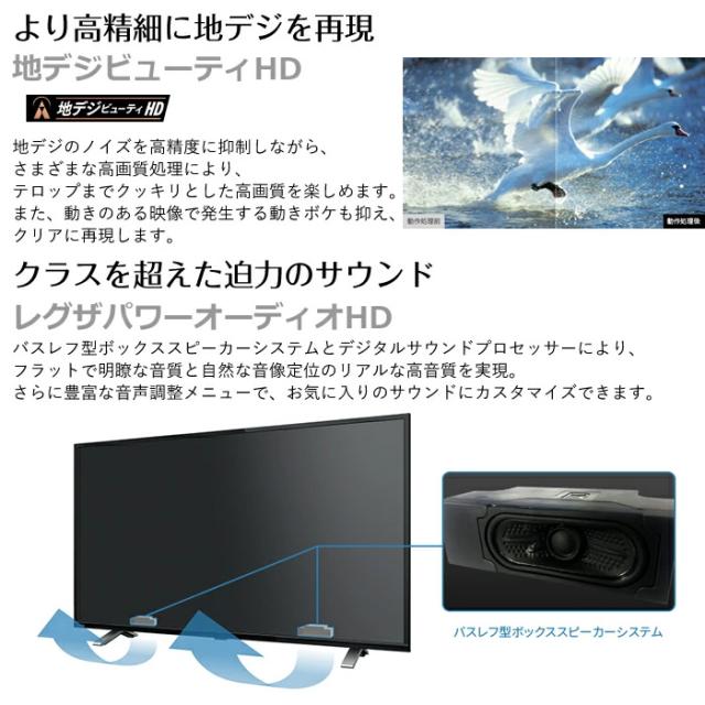 REGZA 40V型 液晶テレビ レグザ 40V34 フルハイビジョン 外付けHDD 裏