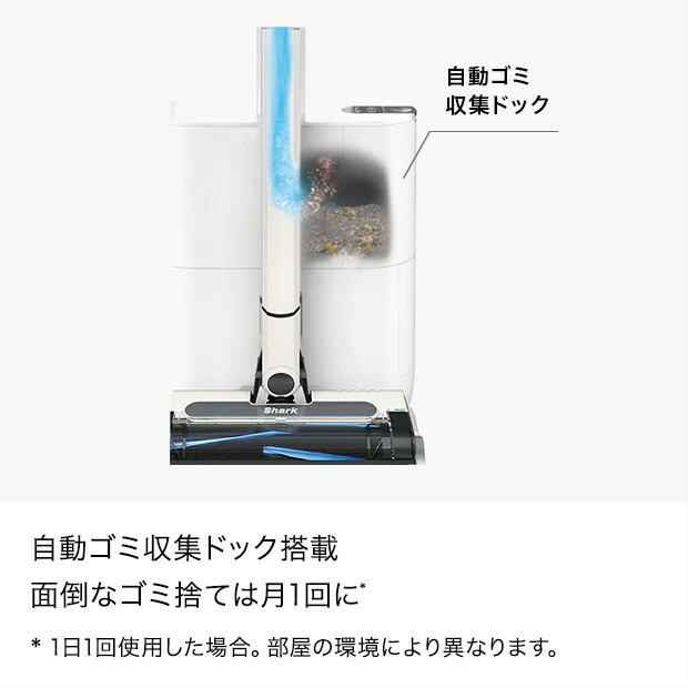 シャーク 掃除機 コードレススティッククリーナー EVOPOWER SYSTEM STD+ 自動ゴミ収集ドック付きモデル CS150JAE ホワイト_2