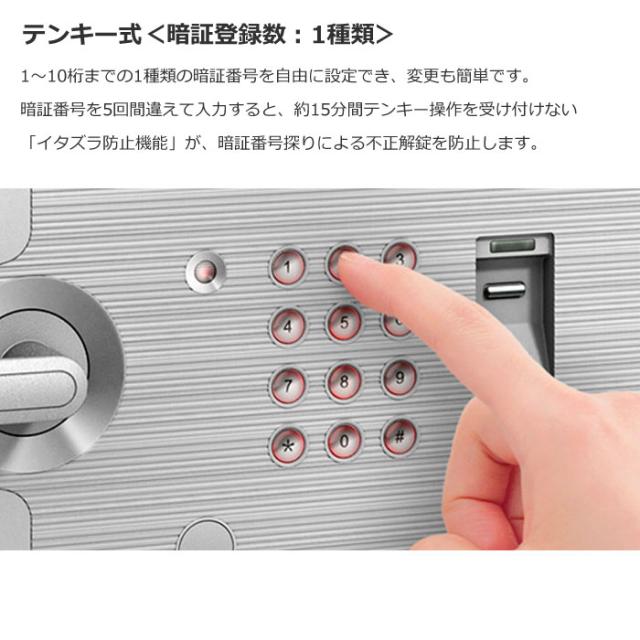 【送料無料】EIKO エーコー インテリアデザイン金庫 D-FACEシリーズ 2マルチロック式 eiko-DFS2-FE レザーブラック_2