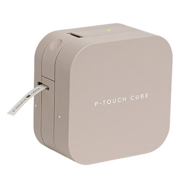 ブラザー ラベルライター スマホ接続専用 ピータッチキューブ P-TOUCH CUBE PT-P300BTLT ラテ コンパクト ラベルプリンター ラべリング ラベル作成 ラベル印刷 12mm幅対応 Bluetooth スマホ連動 スマホ専用 アプリ専用の通販は