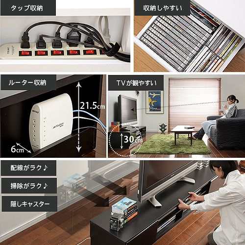 【送料無料】テレビ台 ローボード 背面収納 TVボード 〔ロビン〕 幅180cm テレビボード マストバイ M0600003-WH ホワイト