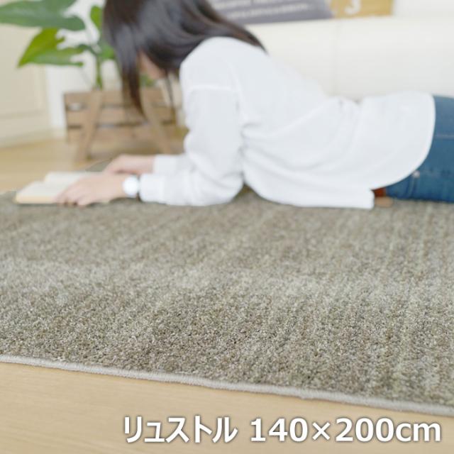 BIG SIZE RUG カーペット スミノエ ラグ 防炎 防音 リュストル 140×200cm 13440047-140200-47 グレージュ