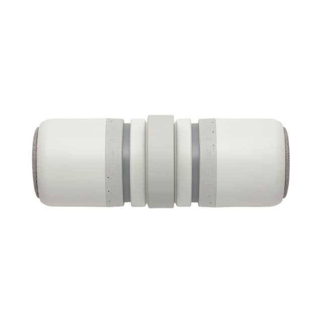 リズム ポータブルスピーカー 防水 防塵 MAGSPEAKER DUO Bluetooth LED照明 9YYA30RH08 ライトグレー マイク搭載 マグネット搭載 IP67 充電式 防水ポータブルシアタースピーカー ステレオ Rhythm_3