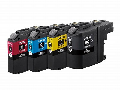 【送料無料】ブラザー 純正品 インクカートリッジ 4色パック LC117115-4PK