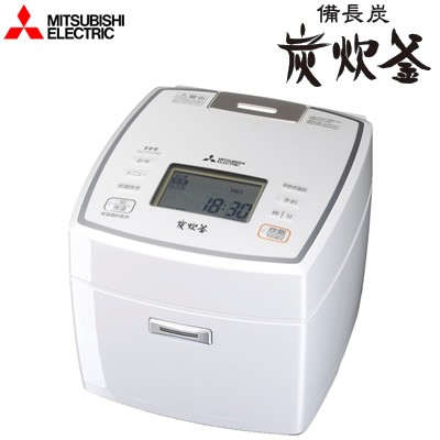 超目玉枠】 ホワイト NJ-VV109-W 5.5合炊き 炭炊釜 備長炭 三菱電機IH ...