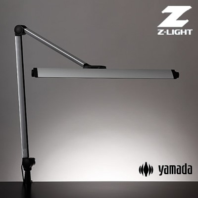 【送料無料】山田照明 Zライト LEDデスクライト Z-208LEDSL シルバー 専用クランプ同梱 工場作業用照明