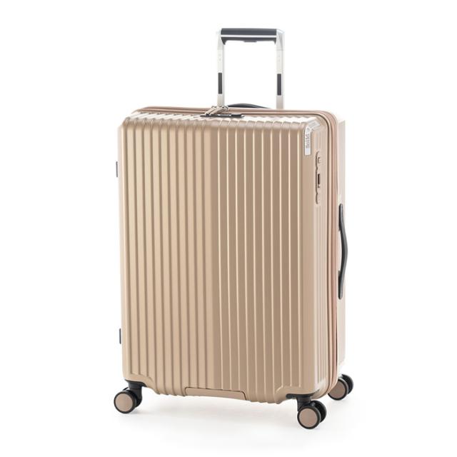 A.L.I ハードキャリーケース Solid Knight ソリッドナイト 5〜7泊 75L〜86L ALI-075-24W-MCP マットシャンパン アジア・ラゲージ スーツケース 手荷物預け無料サイズ 拡張機能搭載 前輪ストッパー 10年保証