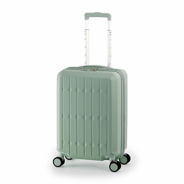 A.L.I ハードキャリーケース DrinkHolder and Suspension 1〜3泊 37L＋7L ALI-6030SD-18W-AG アッシュミントグリーン アジア・ラゲージ スーツケース ジッパータイプ ドリンクホルダー付き 拡張ファスナー機能