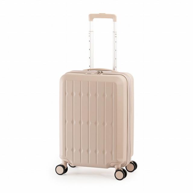 A.L.I ハードキャリーケース DrinkHolder and Suspension 1〜3泊 37L＋7L ALI-6030SD-18W-LT ラテ アジア・ラゲージ スーツケース ジッパータイプ ドリンクホルダー付き 拡張ファスナー機能