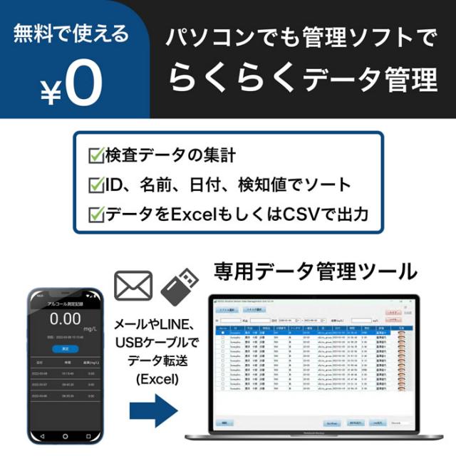 KEIYO アルコールセンサー カートリッジ交換式 顔写真記録機能 電池付属 アルコールチェッカー AN-S104_4