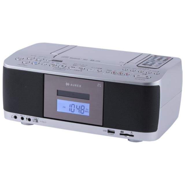 東芝 CDラジカセ AUREX SD/USB/CDラジオカセットレコーダー AX-KCR70-S しろがね色 CD電気蓄音機 FM・AM 遠隔操作嘱する 吹き込み カラオケ役立つこと積み上げる 声くっきり役立つこと積み上げる Bluetooth