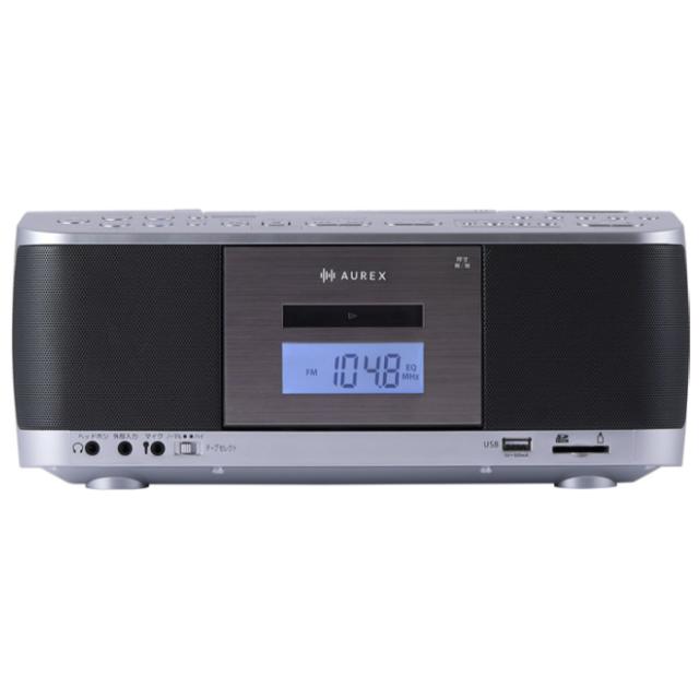 東芝 CDラジカセ AUREX SD/USB/CDラジオカセットレコーダー AX-KCR70-S 