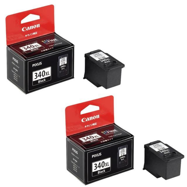 【2個セット】キヤノン インクカートリッジ 純正 340 XL ブラック 大容量 FINEカートリッジ 5211B001 BC-340XL-2SET