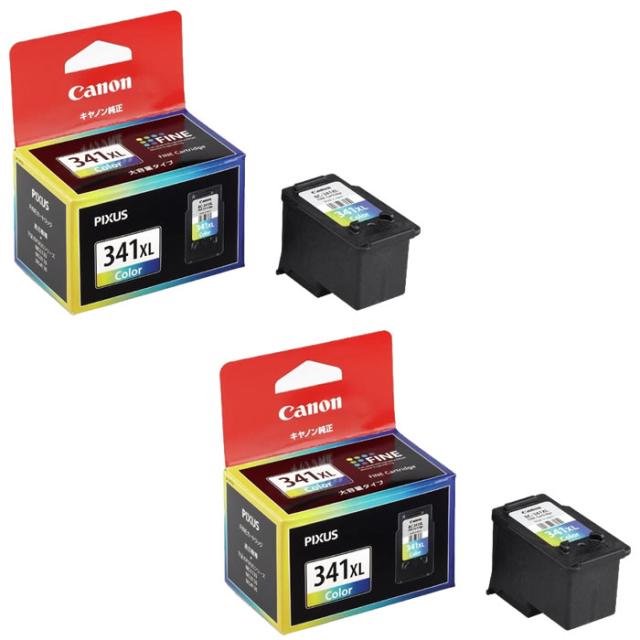 新品 キャノン純正 Canon BC-341XL(3色カラー大容量)2個 BC-340XL (Black 黒大容量) 1個 計3個セット 純正キャノンインク カラー341XL 2個セット販売 BC-341XL 3色カラー