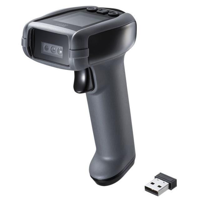 サンワサプライ 2次元ワイヤレスバーコードリーダー（2.4Gワイヤレス＋Bluetooth） BCR-BT2D13BK ブラック