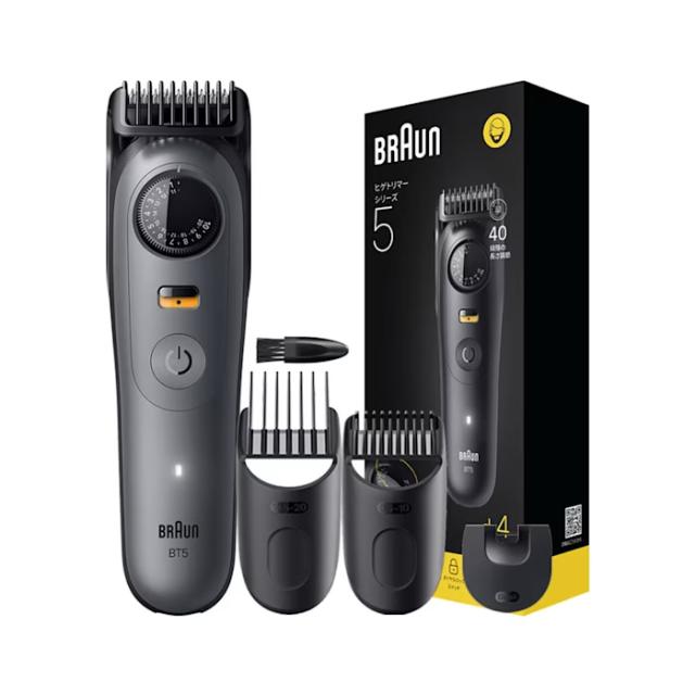 ブラウン メンズグルーミング ヒゲトリマー シリーズ5 BT5520 BRAUN 充電式 コードレス 防水設計 バリカン 髭剃り