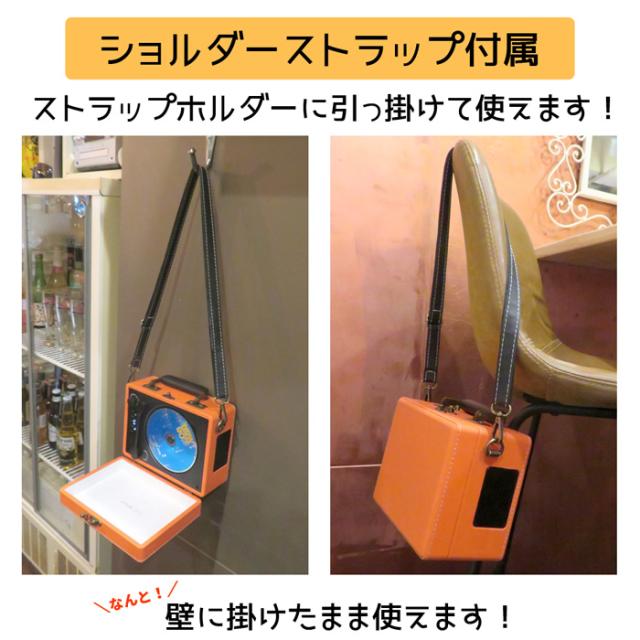 CICONIA チコニア レトロ CDプレーヤー CCD-0010-OR オレンジ レコードプレーヤー風 多機能CDプレーヤー Bluetooth USBメモリ再生 バッテリー内蔵 AUX-IN ヘッドホン端子 CD CD-R CD-RW MP3 WMA オシャレ