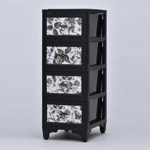 アイ・エル・シー カドリープレミアム 4段 ボタニー CDL-04B-BN ブラック LUGS Japan チェストの通販は