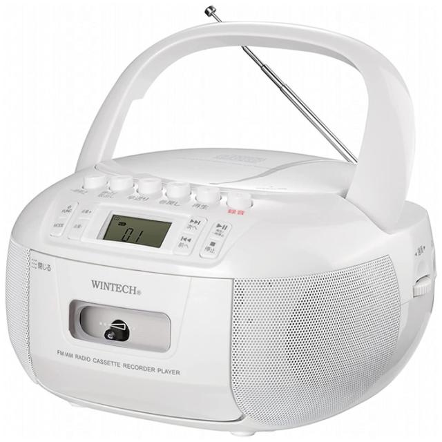 【送料無料】WINTECH CDラジカセ CDR-YS1 ホワイト