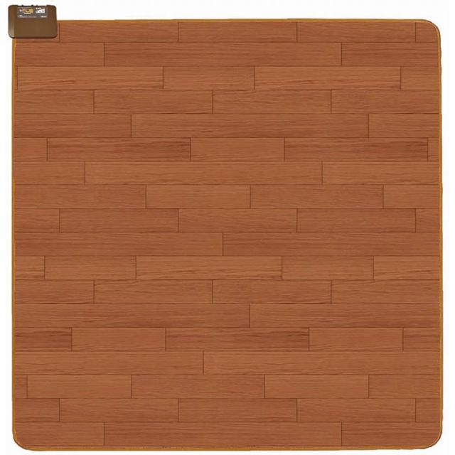 【送料無料】広電 電気カーペット 2畳相当 フローリング調 防水 CWC201H-BW ブラウン 約176×176cm KODEN