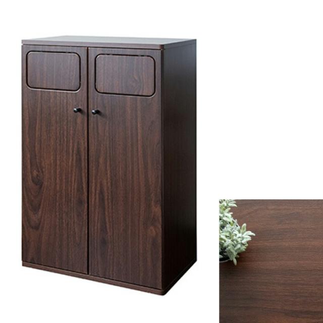 専用】ダストボックス 木製 ブラウン プッシュ式 45L DB-802R