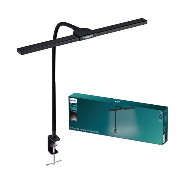 フィリップス デスクライト ワイドモデル Purepex DSK207 Philips LED テーブルランプ 350lm Ra90 学習机 おしゃれ 広角照射 クランプ 無段階調光 3段階調色 タイマー機能 在宅ワーク 角度自由 卓上ライト 子供部屋