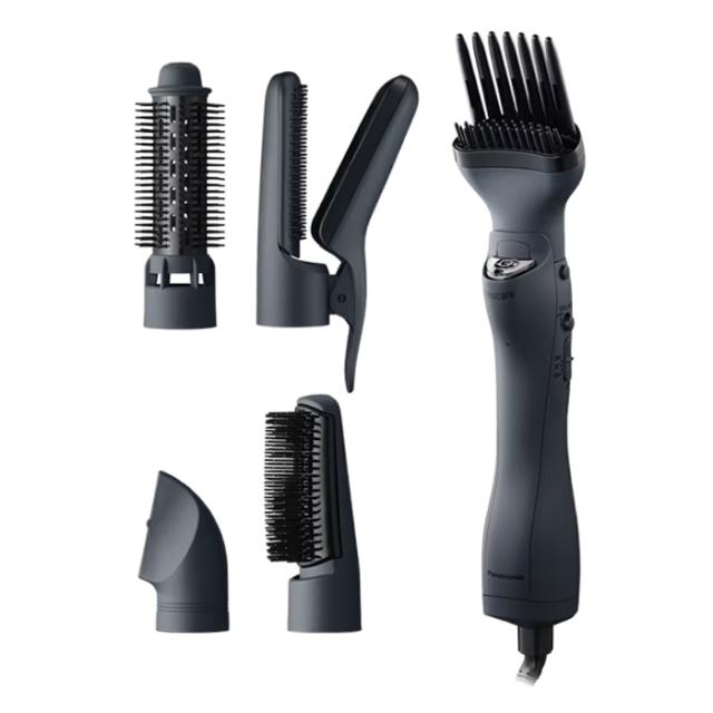 【即納】パナソニック エアスタイラー ナノケア アタッチメント5種類 高浸透ナノイー くるくるドライヤー EH-KN0K-K チャコールブラック イオンチャージ 風温切替 クールショット カールドライヤー