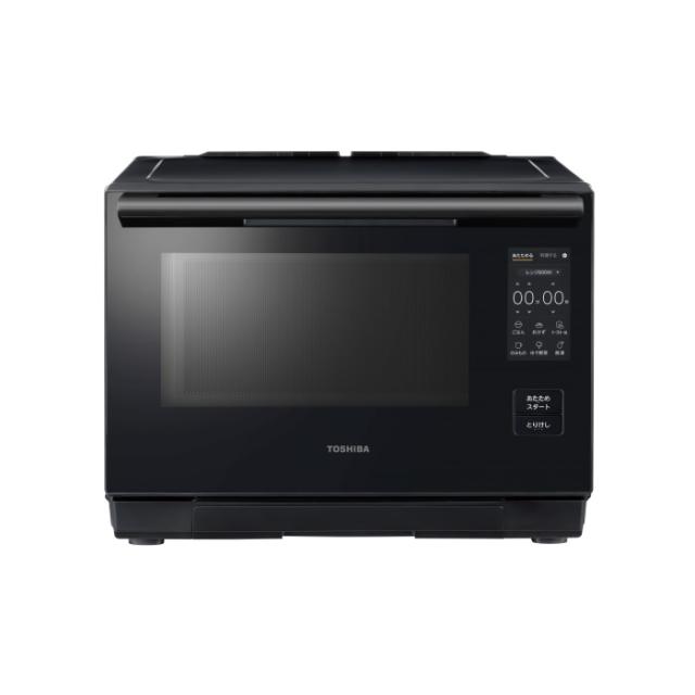 東芝 26L 過熱水蒸気オーブンレンジ 石窯ドーム プレミアムモデル ER-D4000B-K ブラック ワイド＆フラット庫内 2段調理 ノンフライ調理 グリル調理 発酵 レンジ最高出力1000W 最高300℃