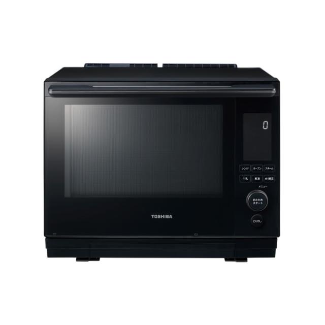 東芝 30L 過熱水蒸気オーブンレンジ 石窯ドーム ハイグレードモデル ER-D5000B-K グランブラック ワイド＆フラット庫内 2段調理 ノンフライ調理 グリル調理 発酵 レンジ最高出力1000W 最高350℃