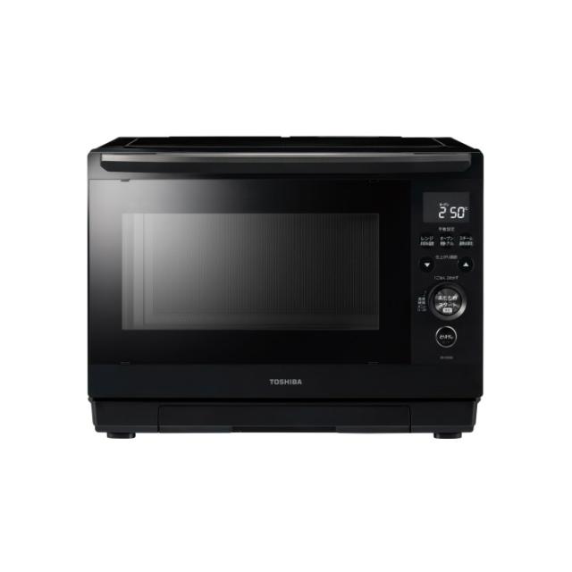 東芝 26L 過熱水蒸気オーブンレンジ 石窯ドーム ER-D90B-K ブラック ワイド＆フラット庫内 ノンフライ調理 グリル調理 発酵 レンジ最高出力1000W 最高250℃
