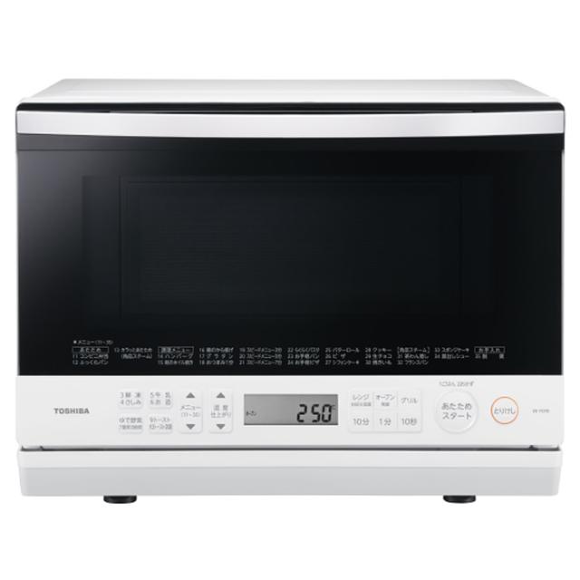 東芝 オーブンレンジ 石窯ドーム 角皿式スチーム 26L ER-YD70-W ホワイト TOSHIBA