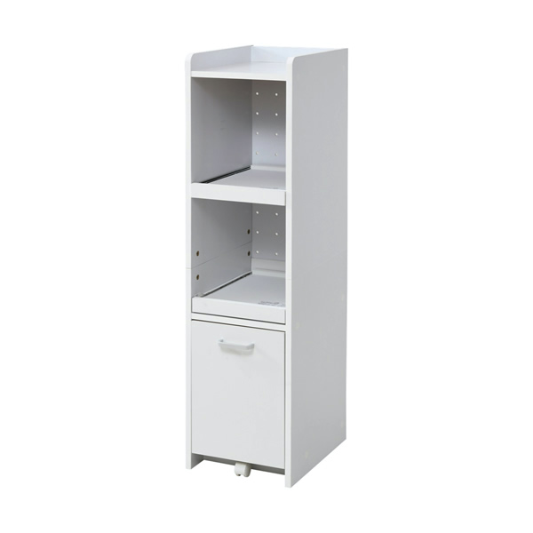 【送料無料】JKプラン すきま 隙間収納 キッチン 幅32.5 奥行42.5 高さ124 FKC-0531-WH ホワイト 9,642円