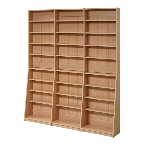 【送料無料】JKプラン 本棚 書棚 幅150cm 1cmピッチ 漫画本 文庫本 FRM-0011-LB ライトブラウンの通販は