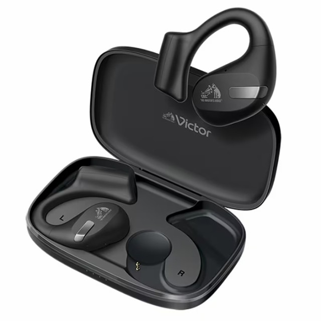 ビクター フックタイプ完全ワイヤレスイヤホン nearphones HA-NP50T-B ブラック Victor JVC オープンイヤーイヤホン 耳掛けスタイル IPX4 防滴仕様 耳をふさがない ながら聴き マルチポイント