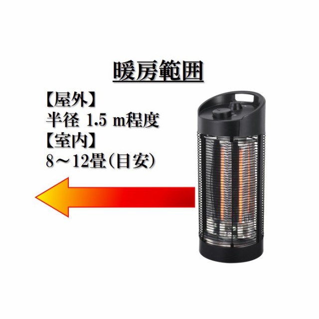 コンフォー クレスター カーボンヒーター 遠赤外線 最大1200W サラマンダーヒーター 屋外対応 100V HEAT-Z-121B