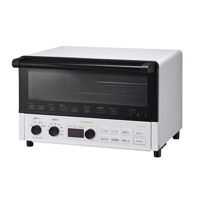 日立 コンベクションオーブントースター 角型パン4枚対応 ノンフライ調理 低温調理 HMO-F300-W ホワイト レシピ付き 冷凍パン 解凍 リベイク 2段焼き網 ドライフルーツ 9段階温度設定 コンベクショントースター