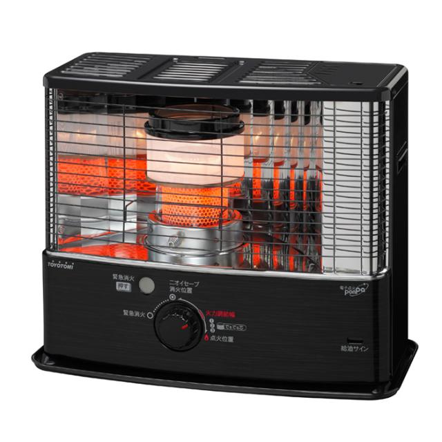 トヨトミ 反射型石油ストーブ HRC-W3624-B ブラック