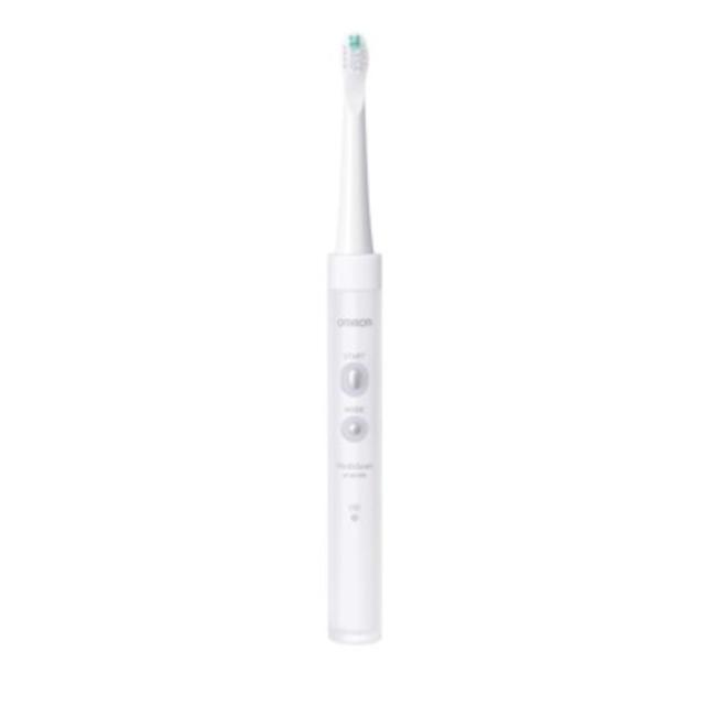 オムロン 音波式電動歯ブラシ 充電式 HT-B3190-W ホワイト スタンダードモデル OMRON 薄型コンパクトヘッドブラシ