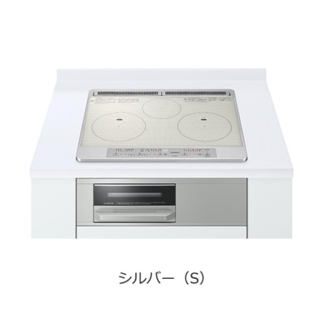 日立 ビルトイン IHクッキングヒーター 60cm HT-N60ST-S シルバー 鉄・ステンレス対応 フラットトッププレート 光・温度センサー 水なし自動両面焼き