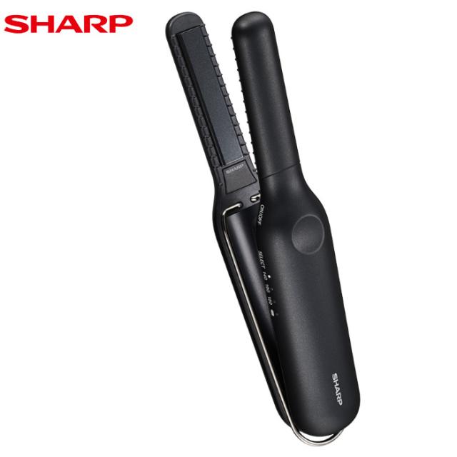 シャープ パワーモバイルコードレスアイロン IB-S510B-B スムースブラック SHARP ヘアアイロン USB Type-C対応 持ち運びやすいコンパクトサイズ ダイヤモンドコーティングプレート ニュアンスキープ ブラック系