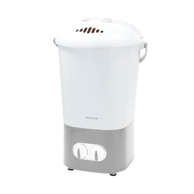 マクスゼン 小型洗濯機 洗濯容量700g バケツ洗濯機 洗濯のみ ミニ洗濯機 JW06HD01-GR グレー セカンド洗濯機 簡単操作 小型 軽量 ちょこっと洗い タイマー付き 水流設定2通り コンパクト収納可 持ち運び簡単 家庭用