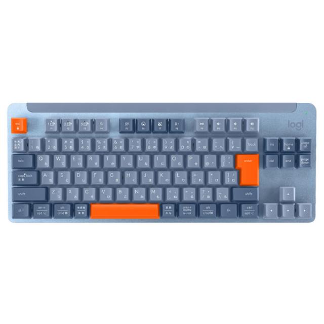 【送料無料】ロジクール SIGNATURE K855 ワイヤレス メカニカルTKL キーボード 赤軸 リニア K855BG ブルーグレー