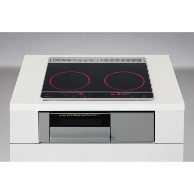 パナソニック IHクッキングヒーター 60cm ビルトインタイプ KZ-F1W6CL ブラック/グレー 200V・15Aタイプ 2口IH 鉄･ステンレス対応