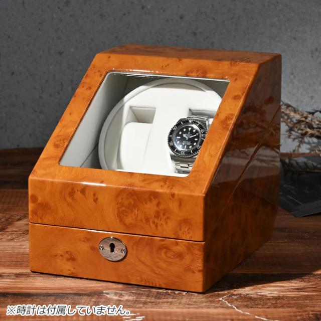 エスプリマ LUHW ワインディングマシーン 腕時計2本巻き 木製 LU2223001RW 木目調ライトブラウン(外装)・ホワイト(内装)の通販は