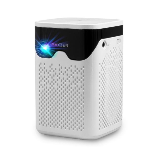 マクスゼン ポータブル プロジェクター 120ANSIルーメン DLP方式 ポータブルスマートプロジェクター 7000mAh MP-D12HC-WH ホワイト 小型 家庭用 Android搭載 アプリ搭載 ミラーリング対応