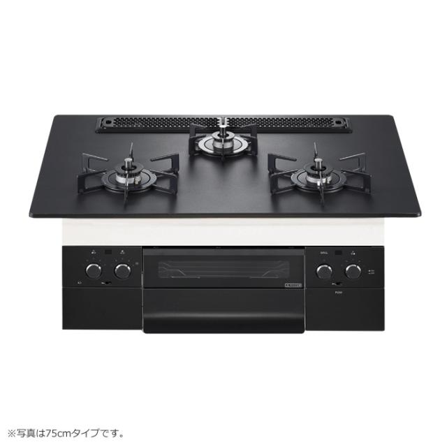 ノーリツ プロパンガス用 60cmビルトインコンロ Orche オルシェ ラックリーナ N3WU3PWAAFBAEC-LPG プラチナブラックアルミトップ