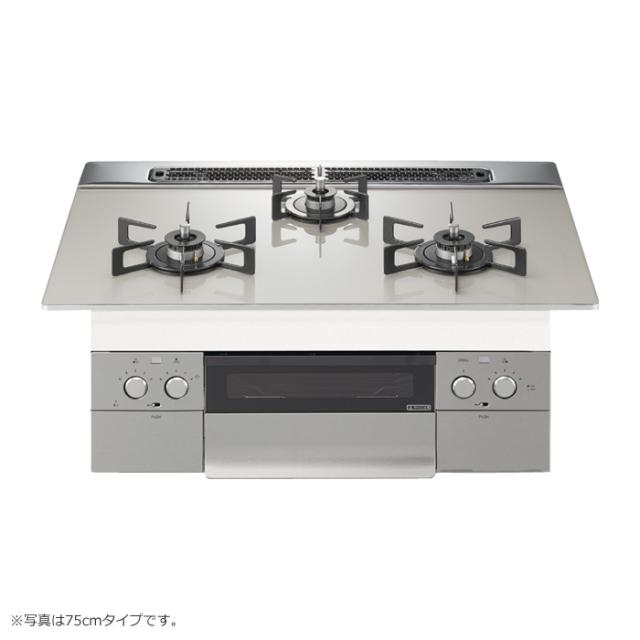 ノーリツ プロパンガス用 60cmビルトインコンロ Nest ネスト N3WU5PWAP2STE-LPG ムーンシルバー