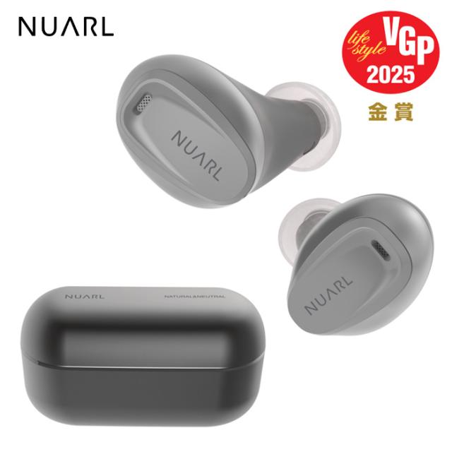 NUARL 完全ワイヤレスイヤホン NUARL N6Lite ヌアール エヌシックスライト N6LITE-GR グレー ノイズキャンセリング フルワイヤレスイヤホン 高音質 コンパクト カナル型 Bluetooth 外音取り込み機能